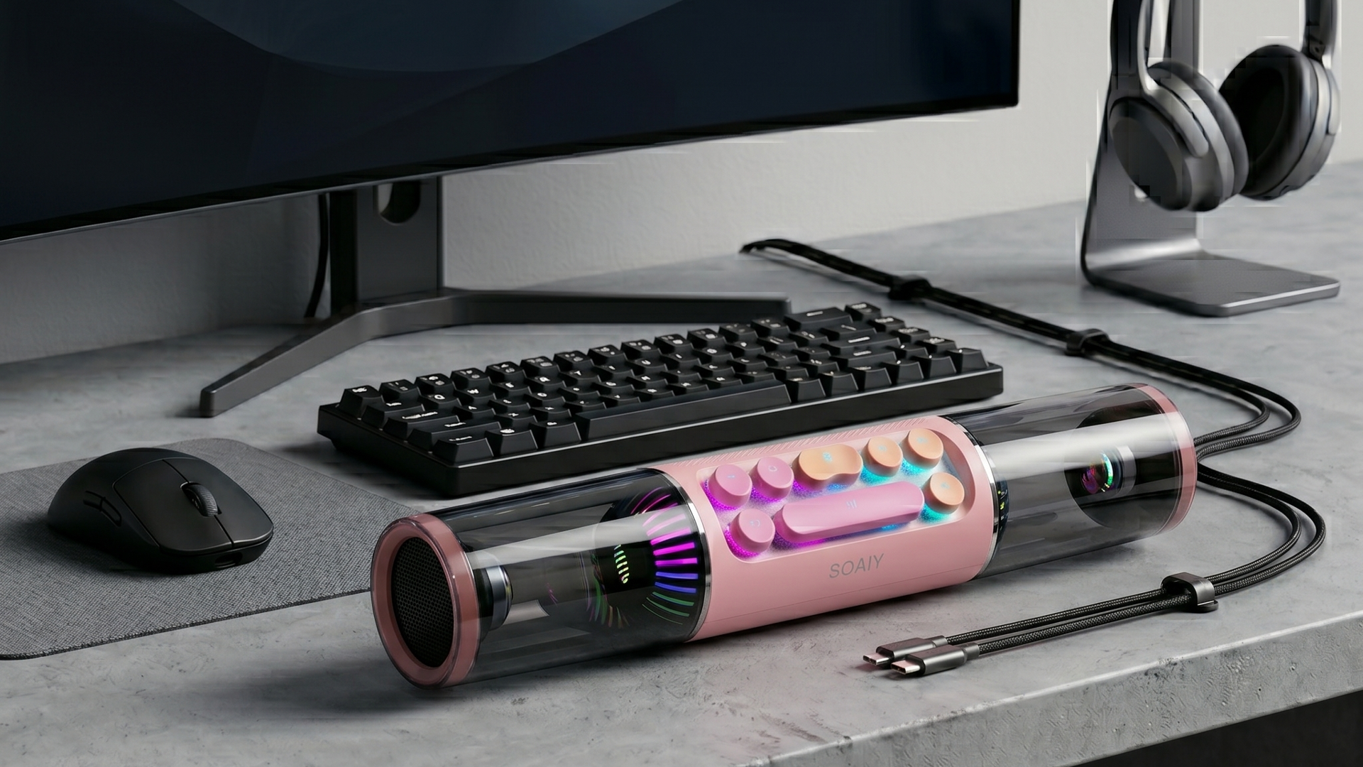 AeroMech Computer Speaker-Potencia acústica con diseño de ingeniería a la vista